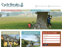 Tablet Screenshot of cyclebreaks.com